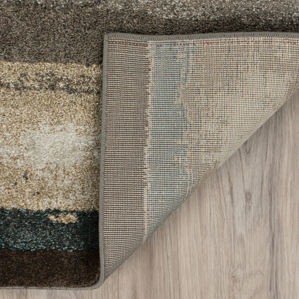 Homeroots 10' X 13' Beige And Brown Abstract Area Rug  Polypropylene 491922