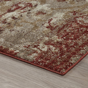 Homeroots 3' X 5' Red And Beige Oriental Area Rug  Polypropylene 491927