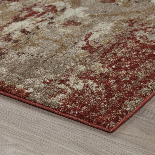 Homeroots 5' X 8' Red And Beige Oriental Area Rug  Polypropylene 491928