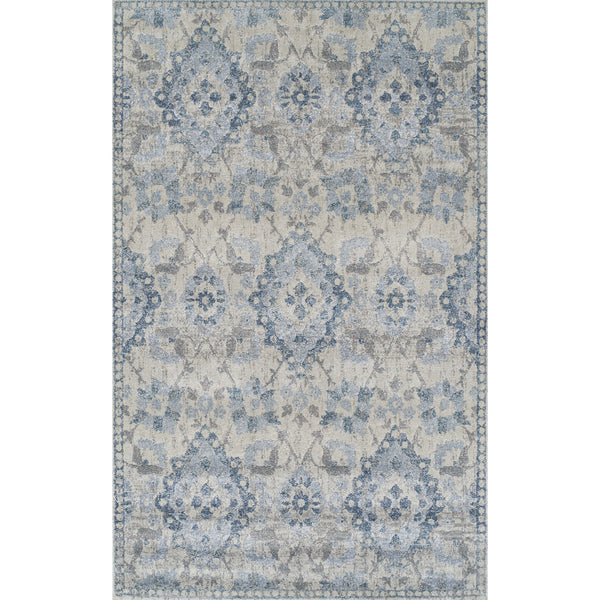 Homeroots 5' X 8' Blue Oriental Area Rug  Polypropylene 491932