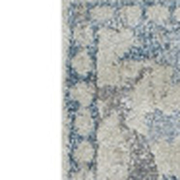 Homeroots 5' X 8' Blue Oriental Area Rug  Polypropylene 491932
