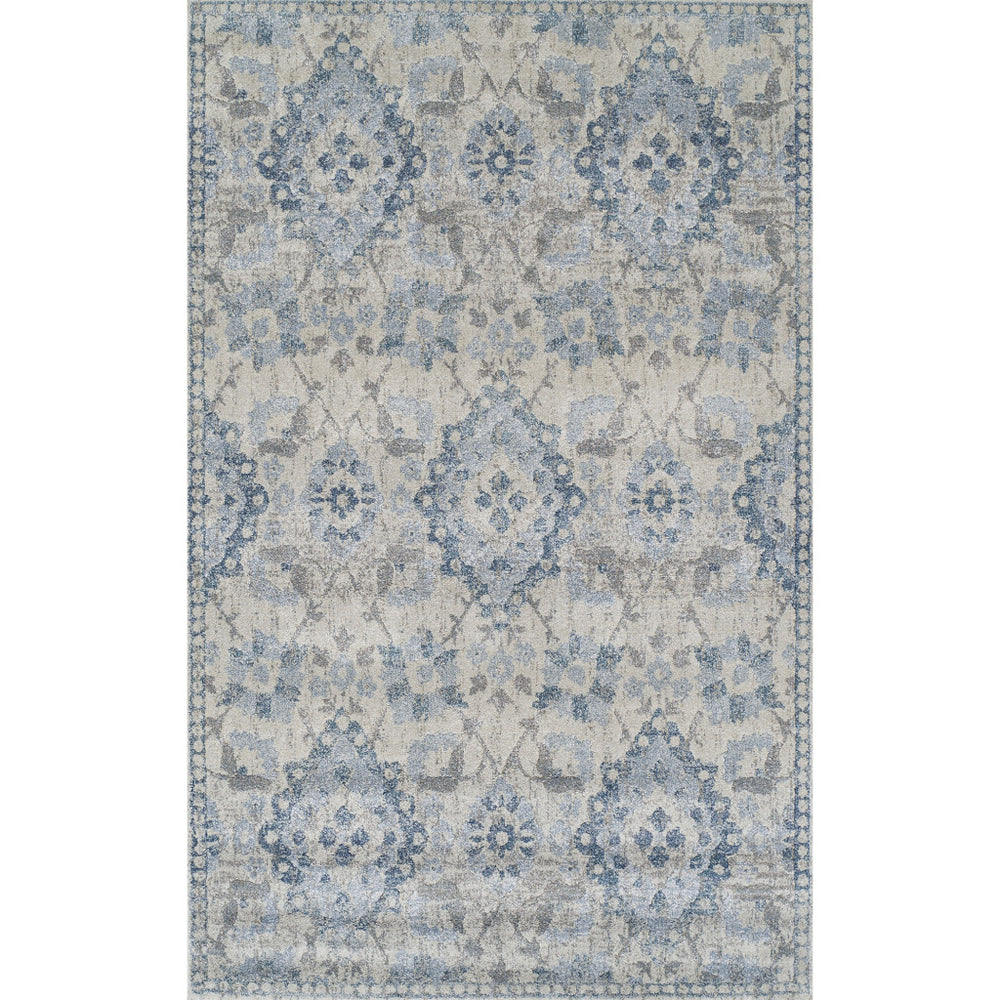 Homeroots 8' X 11' Blue Oriental Area Rug  Polypropylene 491933