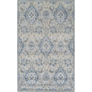 Homeroots 10' X 13' Blue Oriental Distressed Area Rug  Polypropylene 491934