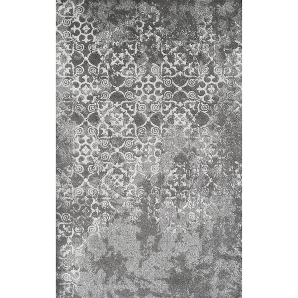 Homeroots 5' X 8' Gray And Ivory Oriental Distressed Area Rug  Polypropylene 491936