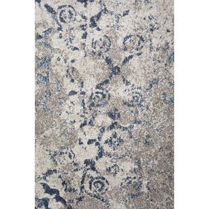 Homeroots 5' X 8' Blue And Ivory Oriental Distressed Area Rug  Polypropylene 491940