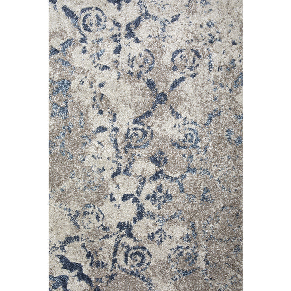 Homeroots 5' X 8' Blue And Ivory Oriental Distressed Area Rug  Polypropylene 491940