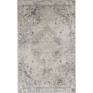 Homeroots 5' X 8' Ivory Oriental Distressed Area Rug  Polypropylene 491944