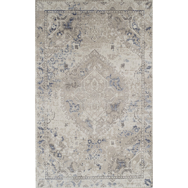 Homeroots 5' X 8' Ivory Oriental Distressed Area Rug  Polypropylene 491944