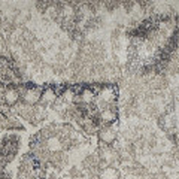 Homeroots 8' X 11' Ivory Oriental Distressed Area Rug  Polypropylene 491945