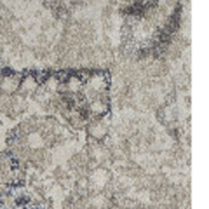 Homeroots 10' X 13' Ivory Oriental Distressed Area Rug  Polypropylene 491946