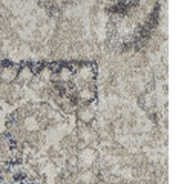 Homeroots 10' X 13' Ivory Oriental Distressed Area Rug  Polypropylene 491946