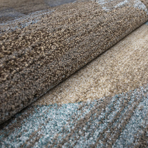 Homeroots 5' X 8' Brown And Beige Abstract Area Rug  Polypropylene 491952