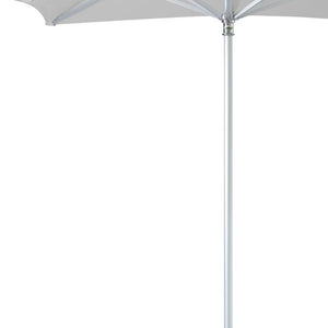 Homeroots 8' White Polyester Square Market Patio Umbrella  Aluminum 491958