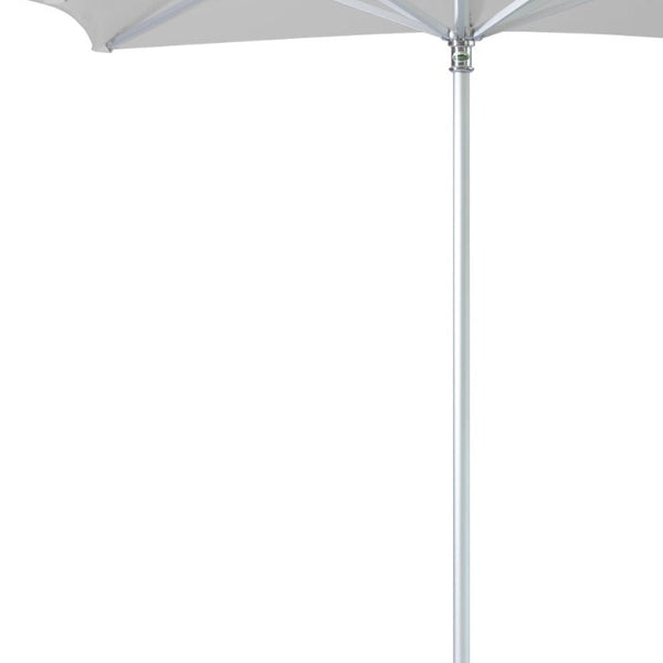 Homeroots 8' White Polyester Square Market Patio Umbrella  Aluminum 491958