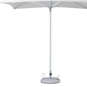Homeroots 8' White Polyester Square Market Patio Umbrella  Aluminum 491958