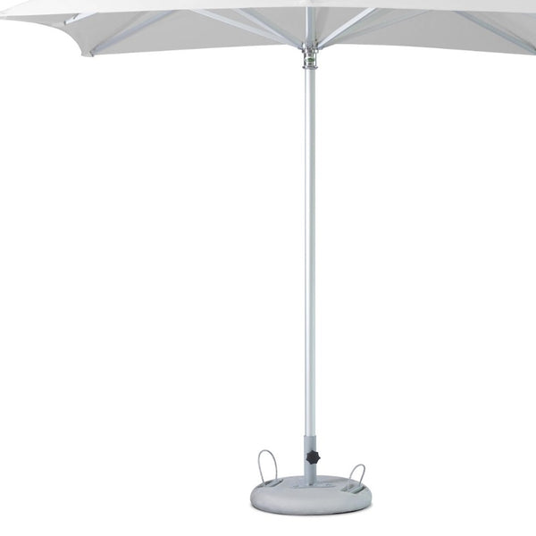 Homeroots 8' White Polyester Square Market Patio Umbrella  Aluminum 491958