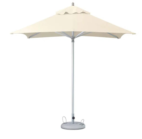 Homeroots 8' Ecru Polyester Square Market Patio Umbrella  Aluminum 491959