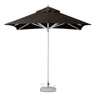 Homeroots 8' Black Polyester Square Market Patio Umbrella  Aluminum 491960