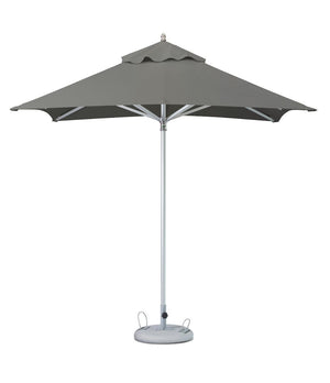 Homeroots 8' Charcoal Polyester Square Market Patio Umbrella  Aluminum 491962