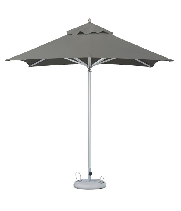 Homeroots 8' Charcoal Polyester Square Market Patio Umbrella  Aluminum 491962