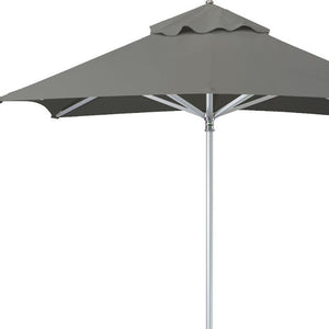 Homeroots 8' Charcoal Polyester Square Market Patio Umbrella  Aluminum 491962