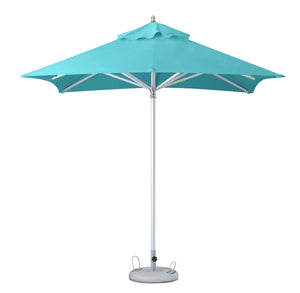Homeroots 8' Aqua Polyester Square Market Patio Umbrella  Aluminum 491963