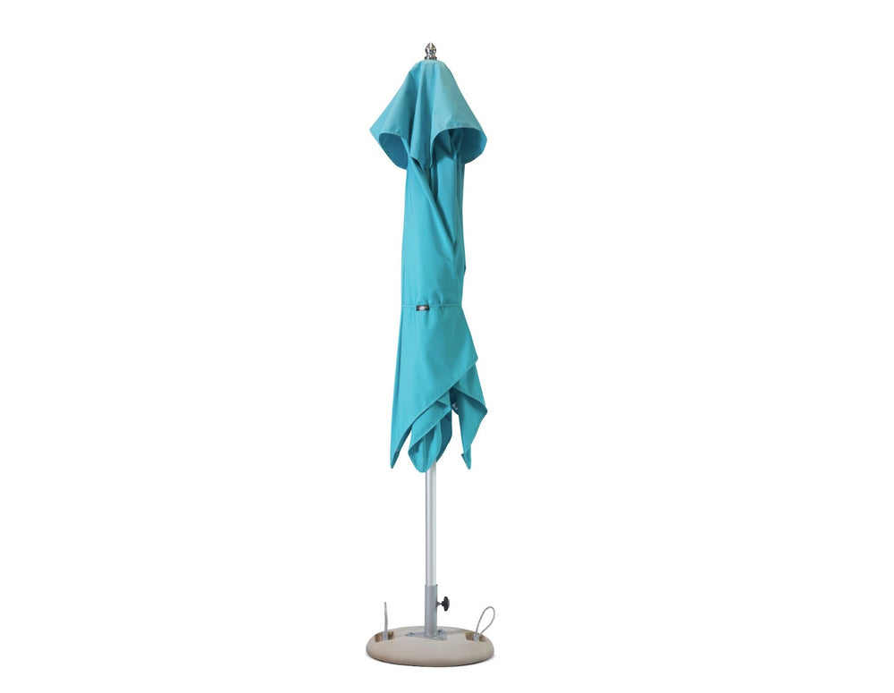 Homeroots 8' Aqua Polyester Square Market Patio Umbrella  Aluminum 491963
