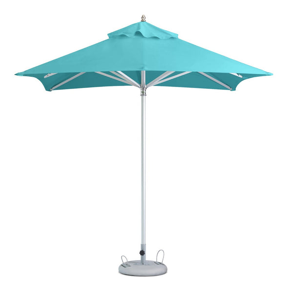 Homeroots 8' Aqua Polyester Square Market Patio Umbrella  Aluminum 491963