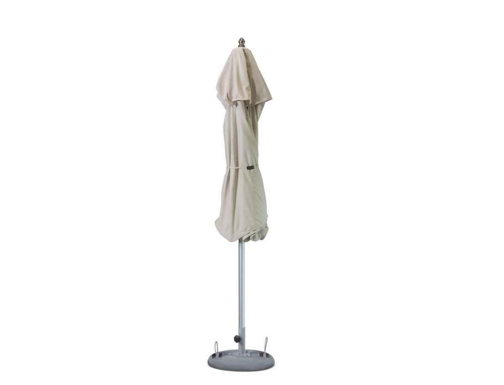 HomeRoots 13 Ft Ecru Polyester Cantilever Patio Umbrella with Tilt Function and Base Included 491978