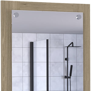 Homeroots 28" Wood Framed Bathroom Vanity Mirror   491984