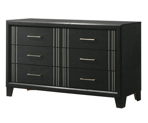 English Elm 1pc Contemporary Tall Chest with Faux Marble Top and Four Drawers for Elegant Bedroom Storage Charcoal 19.49 L x 61.22 W x 33.66 H B2741P330650