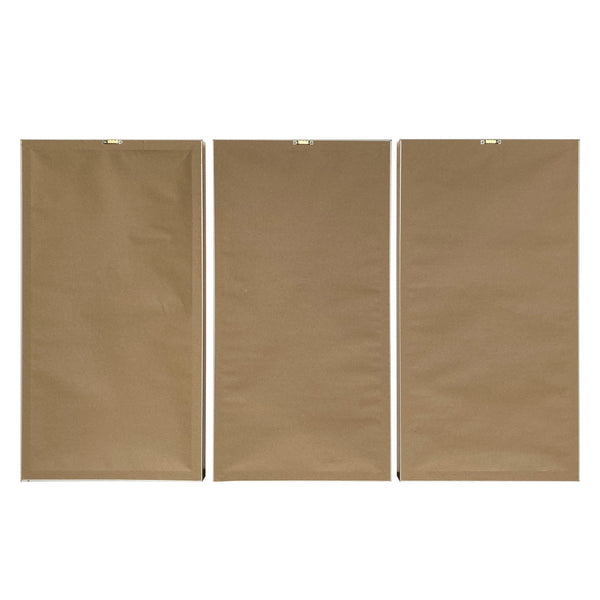 Homeroots Set Of Three Blue Green Abstract Water With Gold Floater Frame Painting Wall Art  Canvas 491993