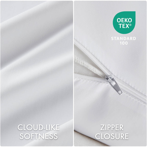 English Elm 1- Piece Full Body Cooling Pillow with Nylon Spandex Cover for Side Sleepers White B035P482973
