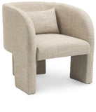 Sawyer Beige Weaved Polyester Fabric Accent Chair 491Beige Meridian Furniture