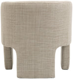 Sawyer Beige Weaved Polyester Fabric Accent Chair 491Beige Meridian Furniture