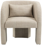 Sawyer Beige Weaved Polyester Fabric Accent Chair 491Beige Meridian Furniture