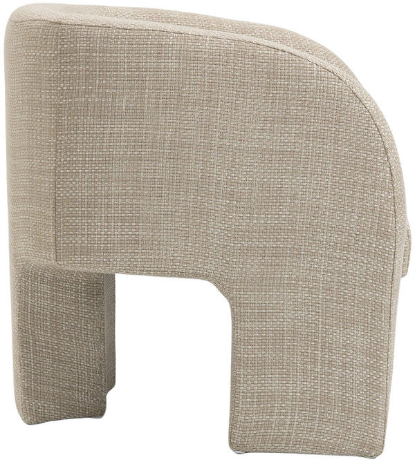 Sawyer Beige Weaved Polyester Fabric Accent Chair 491Beige Meridian Furniture
