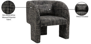 Sawyer Black Weaved Polyester Fabric Accent Chair 491Black Meridian Furniture