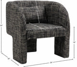 Sawyer Black Weaved Polyester Fabric Accent Chair 491Black Meridian Furniture