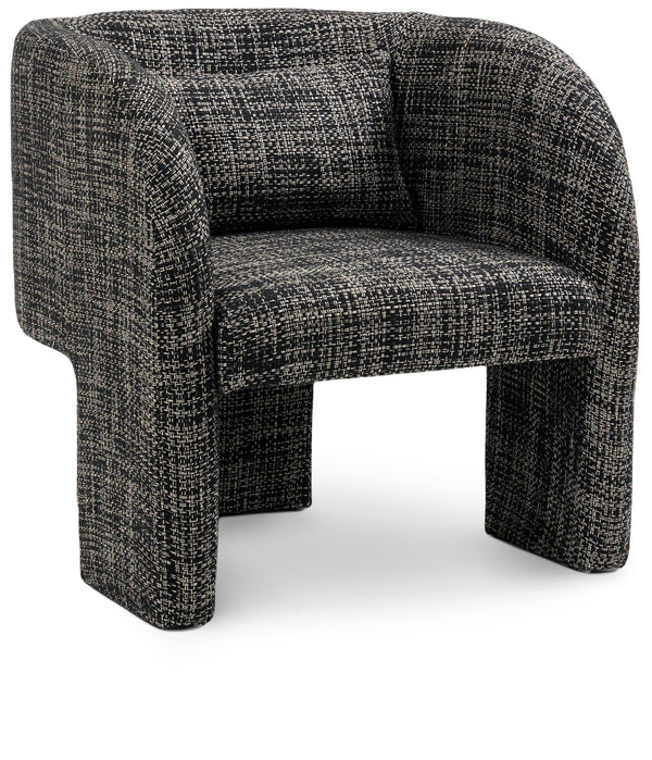 Sawyer Black Weaved Polyester Fabric Accent Chair 491Black Meridian Furniture