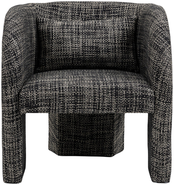 Sawyer Black Weaved Polyester Fabric Accent Chair 491Black Meridian Furniture