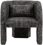 Sawyer Black Weaved Polyester Fabric Accent Chair 491Black Meridian Furniture