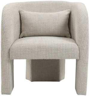 Sawyer Cream Weaved Polyester Fabric Accent Chair 491Cream Meridian Furniture