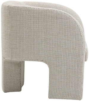 Sawyer Cream Weaved Polyester Fabric Accent Chair 491Cream Meridian Furniture