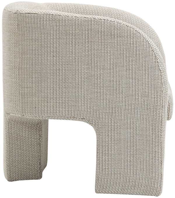 Sawyer Cream Weaved Polyester Fabric Accent Chair 491Cream Meridian Furniture