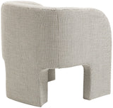 Sawyer Cream Weaved Polyester Fabric Accent Chair 491Cream Meridian Furniture