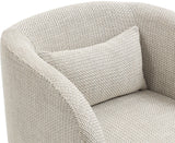 Sawyer Cream Weaved Polyester Fabric Accent Chair 491Cream Meridian Furniture