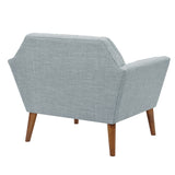 INK+IVY Newport Mid-Century Newport Wide Mid-Century Modern Lounge Chair II100-0382 Light Blue