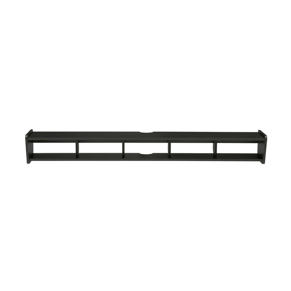 English Elm Walker Edison - Modern Wall-Mounted Floating TV Stand Coastal Oak – Minimalist MDF Shelf for TVs up to 70", 5 Cubby Storage, Cord Management, Hardware Included Black 69 L x 14 W x 4 H B185P168909