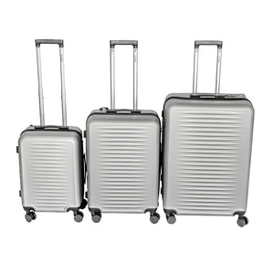 English Elm 2025 Hardshell Abs 3 Piece Luggage Set Matte Spinner Wheels Combo Lock Travel Beige+Silver Gray W2710P417749